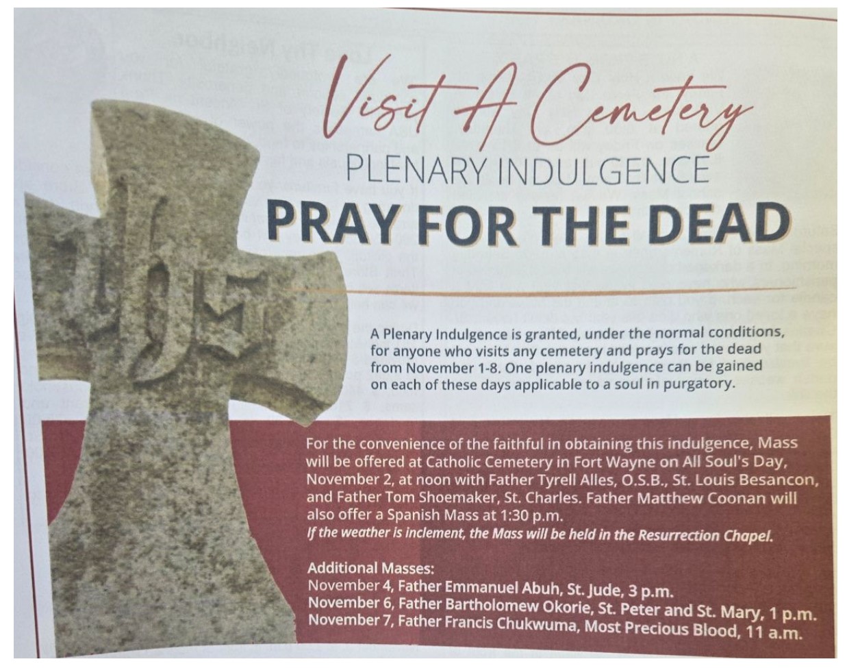 All Soul's Day - Memorial Mass (Nov 2, 2022)