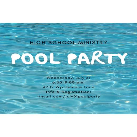 Youth Ministry Pool Party