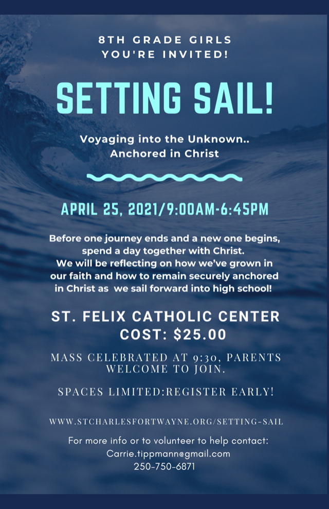 Setting Sail! 8th Grade Girls Retreat