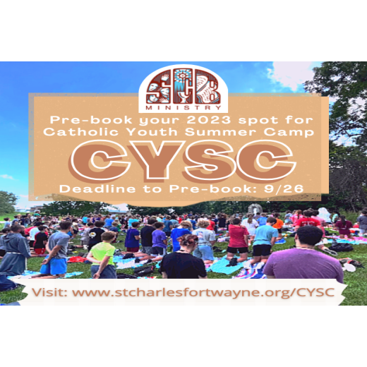 Catholic Youth Summer Camp 2023 Pre-book